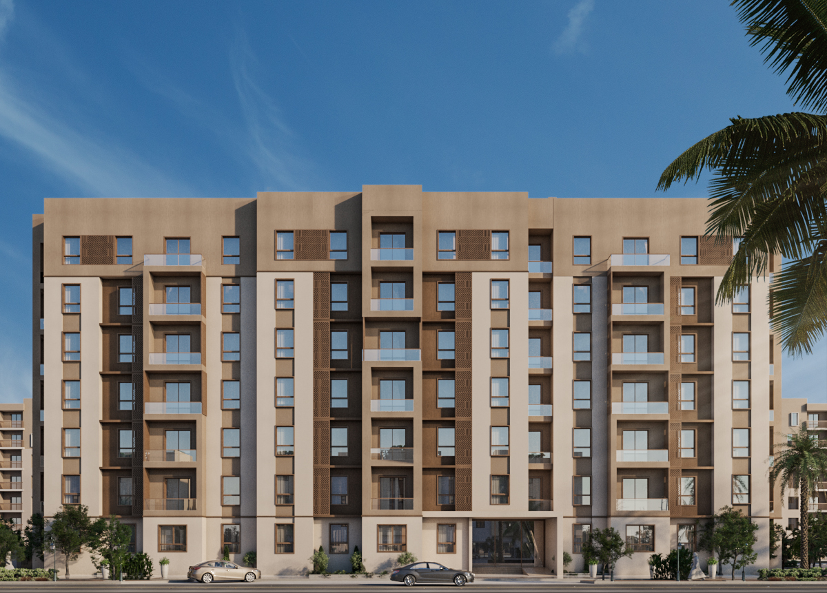 Apartment Building_Type A&B_Front Elevation_01