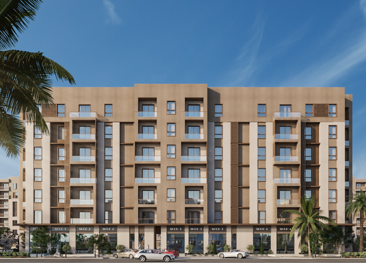 Apartment Building_Type A_Back Elevation_01